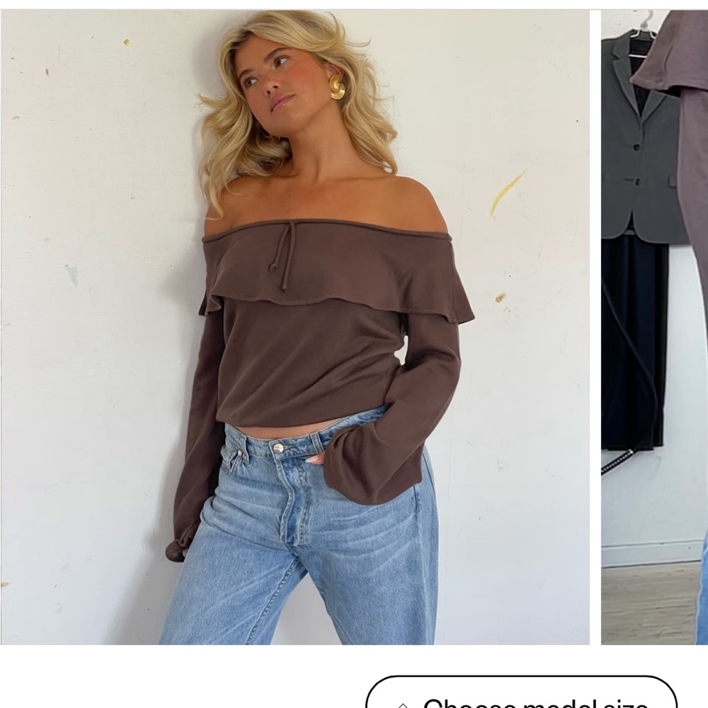Djerf Avenue Morena nwot off the shoulder top